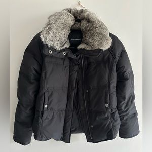 Club Monaco Rabbit Fur Collar Puffer Jacket (size XS)